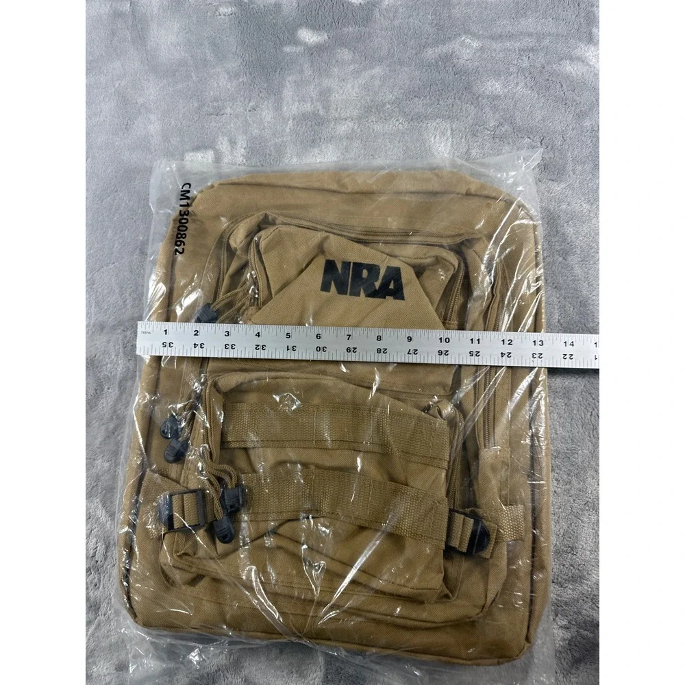 NRA Tactical Backpack Coyote Tan Multi-Pocket MOLLE Rucksack CM1300862